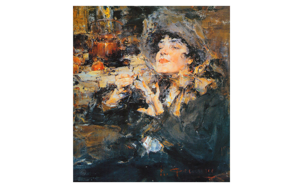 Николай Фешин. «Дама за маникюром (Портрет m-lle Жирмонд)». 1917 год