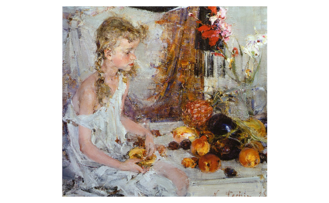 Николай Фешин. «Моя дочь Ия (Ия с дыней)». 1923 год