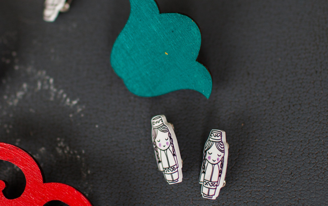 Броши, «Резеда Орнамент», 300–400 ₽. Значки, Hand & Hand, 350 ₽